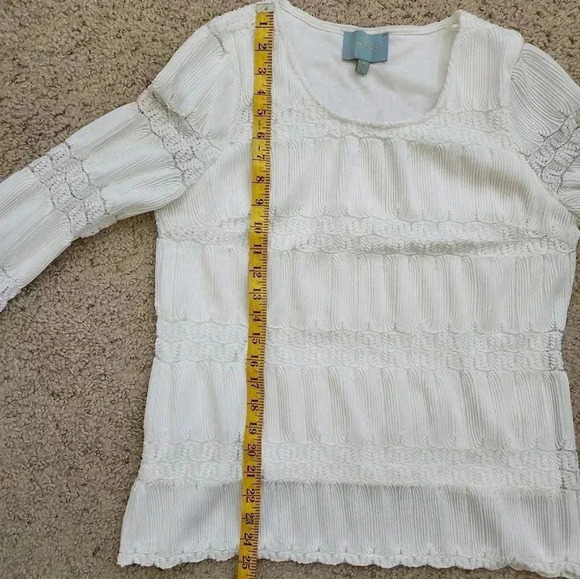 Skies are Blue Lace Long Sleeve Size Large - Picture 9 of 12